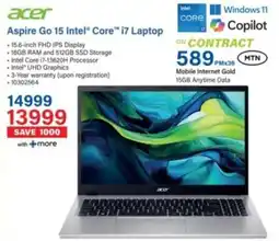 Incredible Connection Acer Aspire Go 15 Intel Core i7 Laptop offer