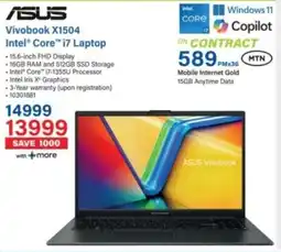 Incredible Connection ASUS Vivobook X1504 Intel Core i7 Laptop offer