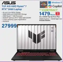 Incredible Connection ASUS TUF A15 AMD Ryzen 7 RTX 5060 Laptop offer