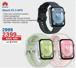 Incredible Connection HUAWEI Watch Fit 3 GPS offer