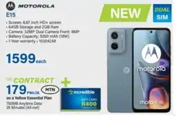 Incredible Connection Motorola E15 offer