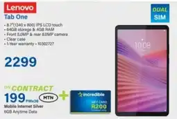 Incredible Connection Lenovo Tab One offer