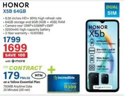 Incredible Connection Honor X5B 64GB offer