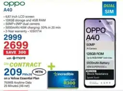 Incredible Connection Oppo A40 offer