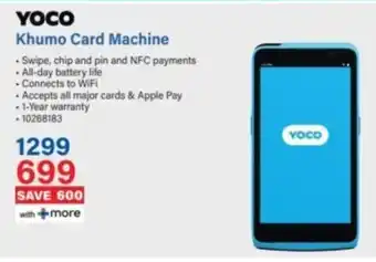 Incredible Connection YOCO Khumo Card Machine offer