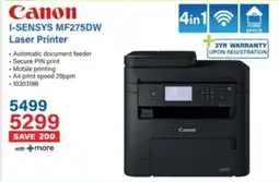 Incredible Connection Canon I-SENSYS MF275DW Laser Printer offer