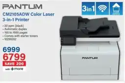 Incredible Connection PANTUM CM2105ADW Color Laser 3-in-1 Printer offer