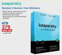 Incredible Connection Kaspersky Standard 3 Devices 1-Year SlimSierra offer