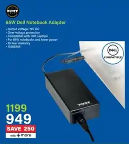 Incredible Connection Port 65W Dell Notebook Adapter offer