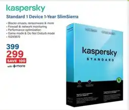 Incredible Connection Kaspersky Standard 1 Device 1-Year SlimSierra offer