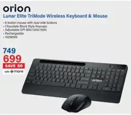 Incredible Connection Orion Lunar Elite TriMode Wireless Keyboard & Mouse offer
