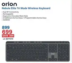 Incredible Connection Orion Nebula Elite Tri Mode Wireless Keyboard offer