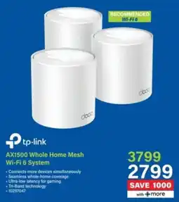 Incredible Connection Tp-link AX1500 Whole Home Mesh Wi-Fi 6 System offer
