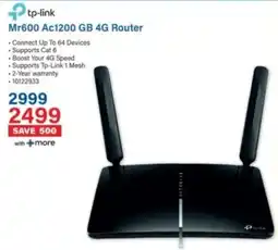 Incredible Connection Tp-link Mr600 Ac1200 GB 4G Router offer