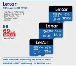 Incredible Connection Lexar 633x microSD 32GB offer