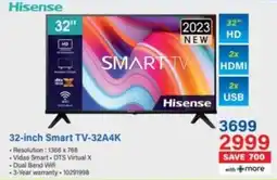 Incredible Connection Hisense 32-inch Smart TV-32A4K offer