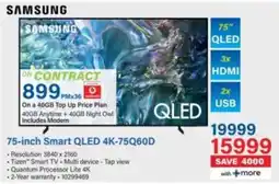 Incredible Connection SAMSUNG 75-inch Smart QLED 4K-75Q60D offer