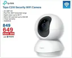 Incredible Connection Tp-link Tapo C210 Security WiFi Camera offer