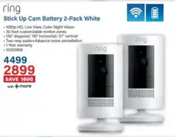 Incredible Connection Ring Stick Up Cam Battery White offer