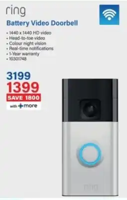 Incredible Connection Ring Battery Video Doorbell offer
