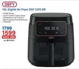 Incredible Connection DEFY Digital Air Fryer DAF 3376 DB offer