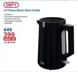 Incredible Connection DEFY Piano Black Glow Kettle offer