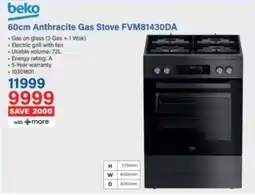 Incredible Connection Beko Anthracite Gas Stove FVM81430DA offer