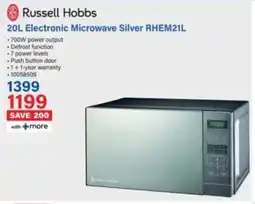 Incredible Connection Russell Hobbs Electronic Microwave Silver RHEM21L offer