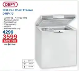 Incredible Connection DEFY Eco Chest Freezer DMF470 offer
