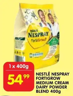 Shoprite Nestlé nespray fortigrow medium cream dairy powder blend offer