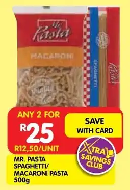 Shoprite Mr. pasta spaghetti/ macaroni pasta offer