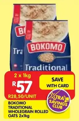 Shoprite Bokomo traditional wholegrain rolled oats offer
