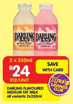 Shoprite Darling flavoured medium fat milk offer