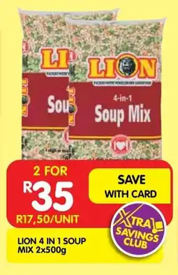 Shoprite Lion 4 in 1 soup mix offer