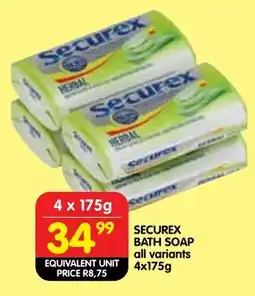 Shoprite Securex bath soap all variants offer