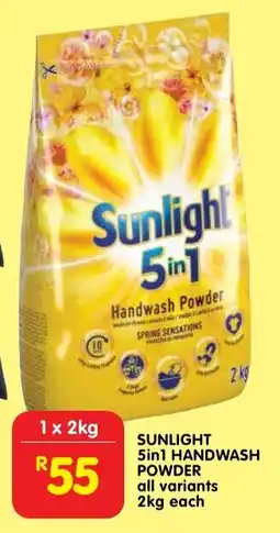 Shoprite Sunlight 5in1 handwash powder all variants offer