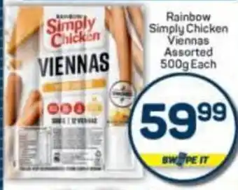 Pick n Pay Rainbow Simply Chicken Viennas Assorted offer