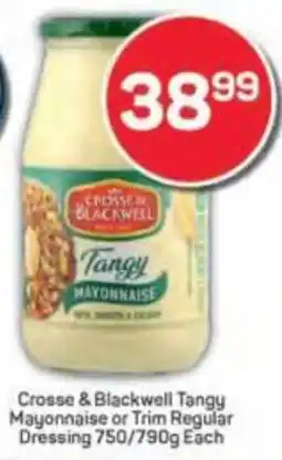 Pick n Pay Crosse & Blackwell Tangy Mayonnaise or Trim Regular Dressing offer