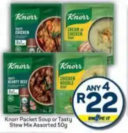 Pick n Pay Knorr Packet Soup or Tasty Stew Mix Assorted offer