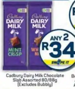 Pick n Pay Cadbury Dairy Milk Chocolate Slab Assorted offer