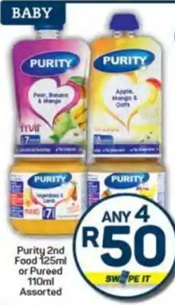 Pick n Pay Purity 2nd Food or Pureed Assorted offer