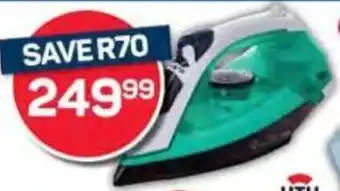 Pick n Pay DEFY Green Ceramic Soleplate Steam and Spray Iron offer