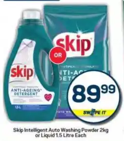 Pick n Pay Skip Intelligent Auto Washing Powder or Liquid offer