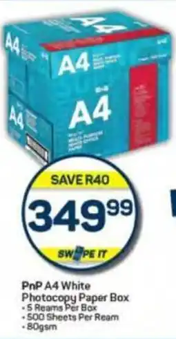 Pick n Pay PnP A4 White Photocopy Paper Box offer