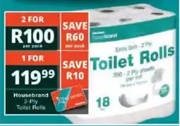 Checkers Housebrand 2-Ply Toilet Rolls offer