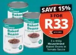 Checkers Housebrand Baked Beans in Tomato Sauce offer