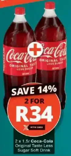 Checkers Coca-Cola Original Taste Less Sugar Soft Drink offer