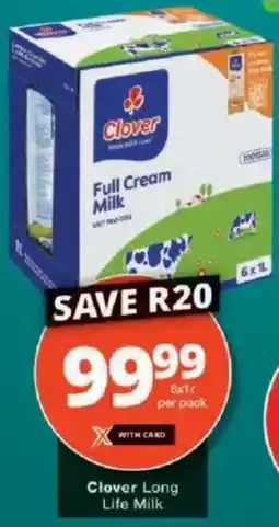 Checkers Clover Long Life Milk offer