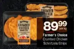 Checkers Farmer's Choice Crumbed Chicken Schnitzels/ Strips offer