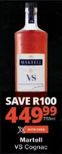 Checkers Martell VS Cognac offer